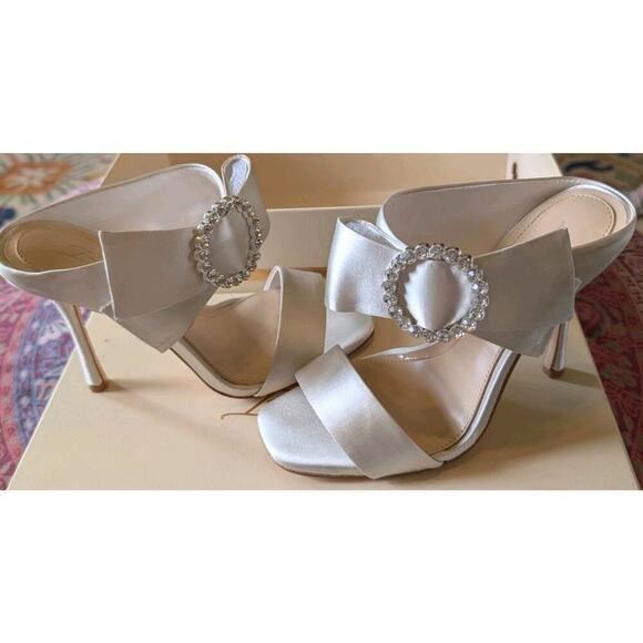 Imagine Vince Camuto IM-WESTCOTT Heels Shoes 6M Ivory Satin - Picture 2 of 12